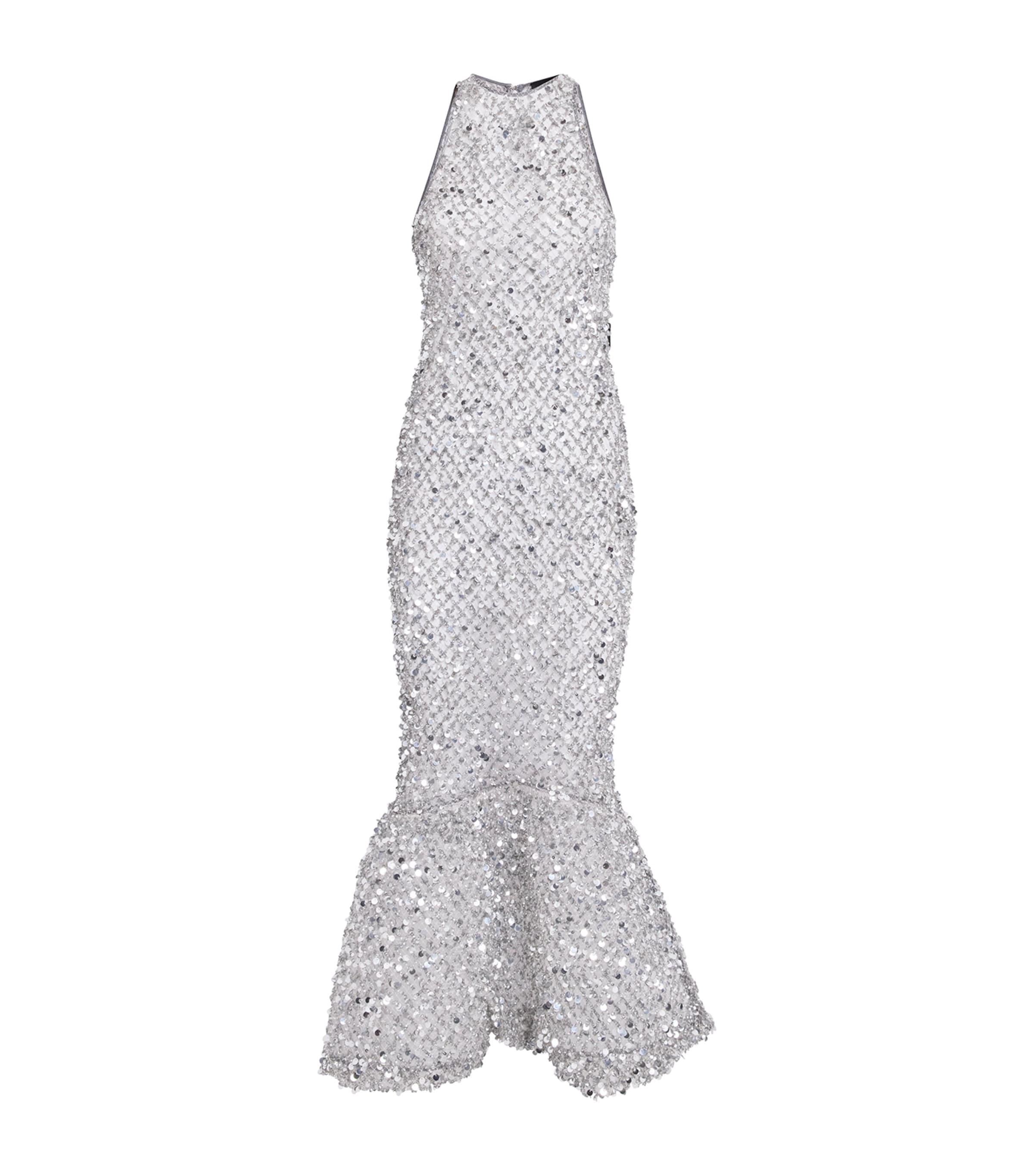 LAPOINTE Sequinned Fishtail Midi Dress by LAPOINTE