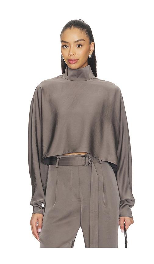 Lapointe Caftan Top in Grey by LAPOINTE