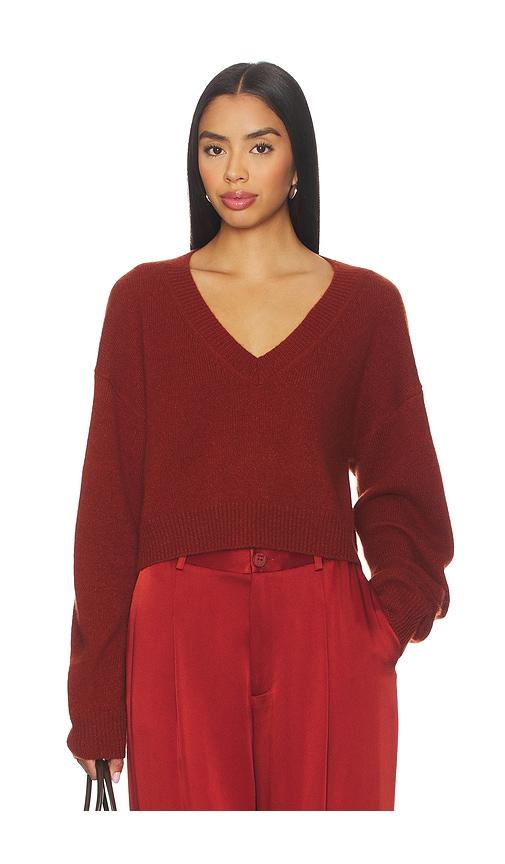 Lapointe Cashmere Sweater in Red, brown by LAPOINTE