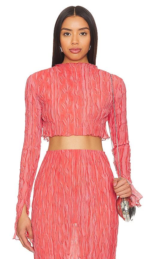 Lapointe High Neck Top in Coral by LAPOINTE