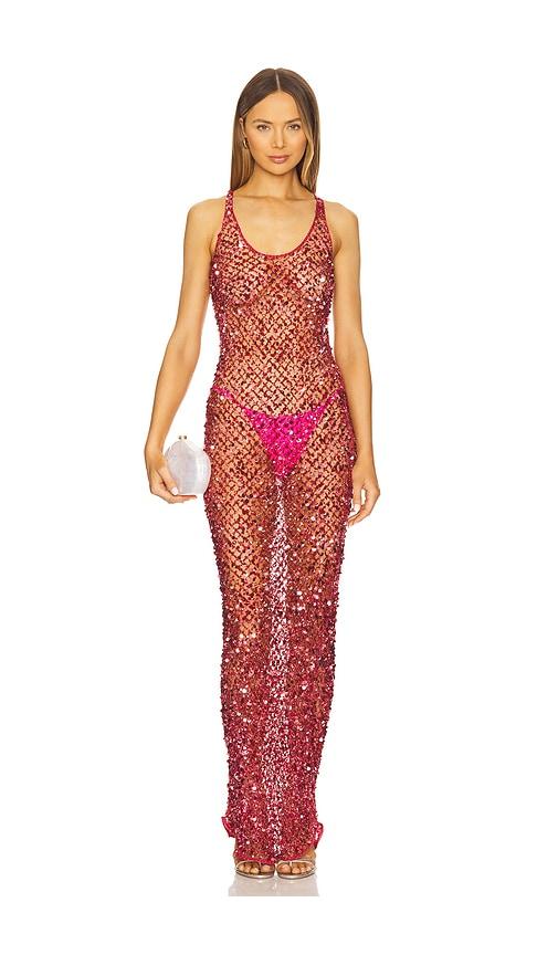 Lapointe Sequin Tank Gown in Pink by LAPOINTE