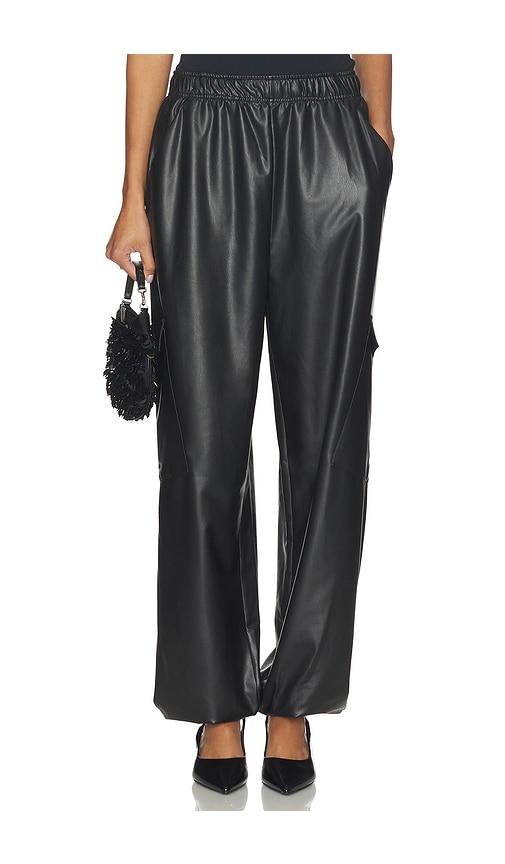 Lapointe Textured Faux Leather Jogger in Black by LAPOINTE