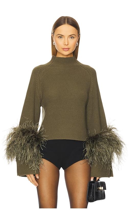 Lapointe x REVOLVE Mock Neck Sweater in Olive by LAPOINTE