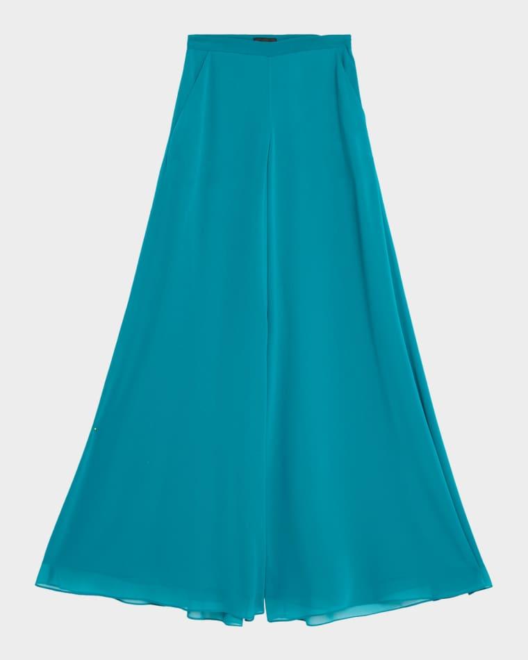 Lightweight Georgette Wide-Leg Pants by LAPOINTE