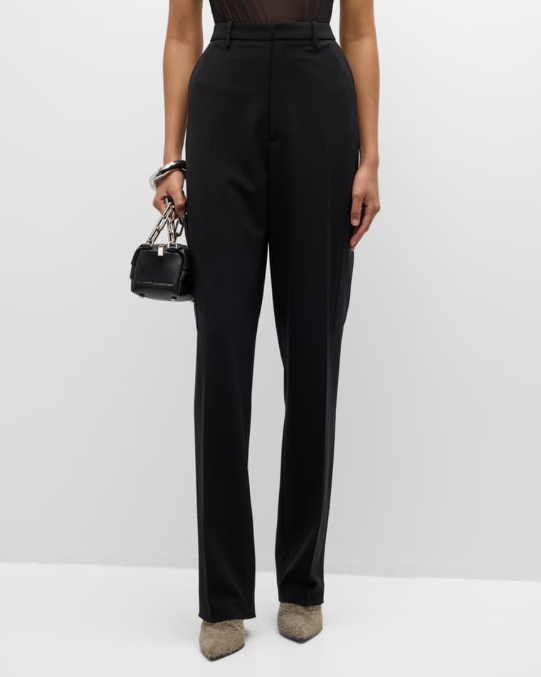 Mid-Rise Leg-Pocket Tapered-Leg Tech Twill Pants by LAPOINTE