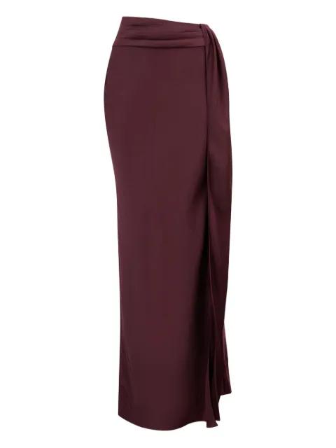 asymmetric draped maxi skirt by LAPOINTE