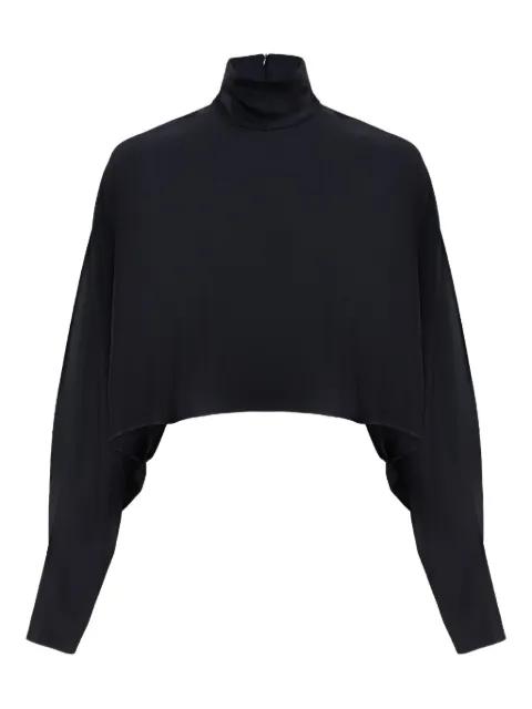 high-neck cropped top by LAPOINTE