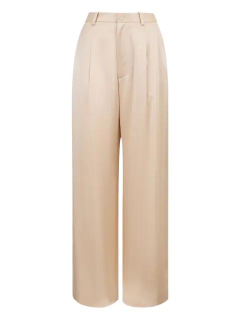 pleated straight trousers by LAPOINTE