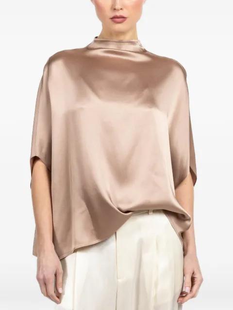 satin cape blouse by LAPOINTE