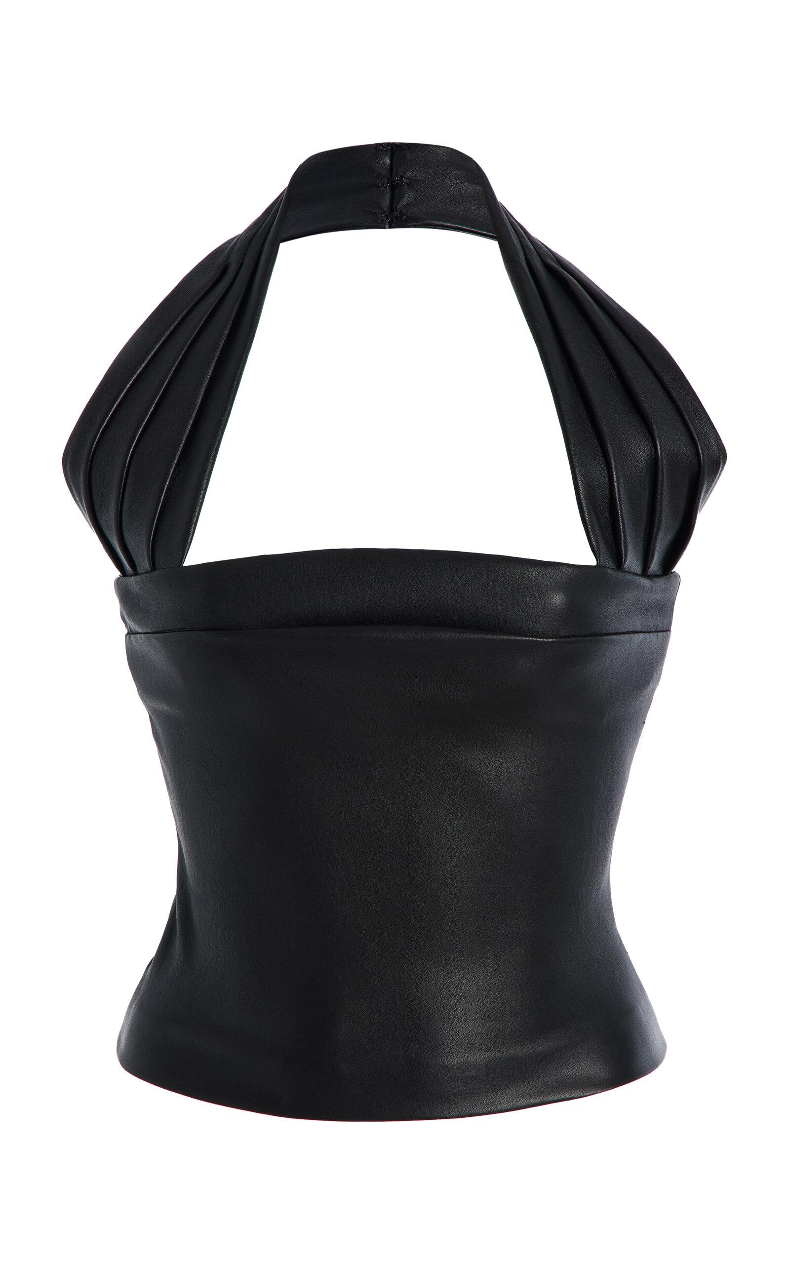LaQuan Smith Leather Halter Top - Moda Operandi by LAQUAN SMITH