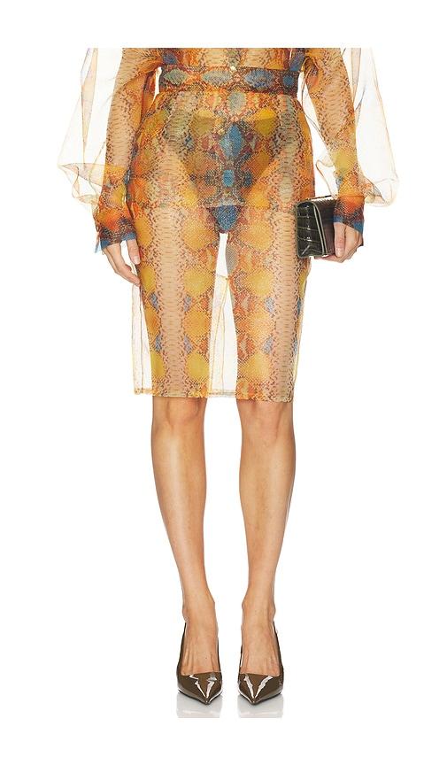 LaQuan Smith Pencil Skirt in Orange by LAQUAN SMITH