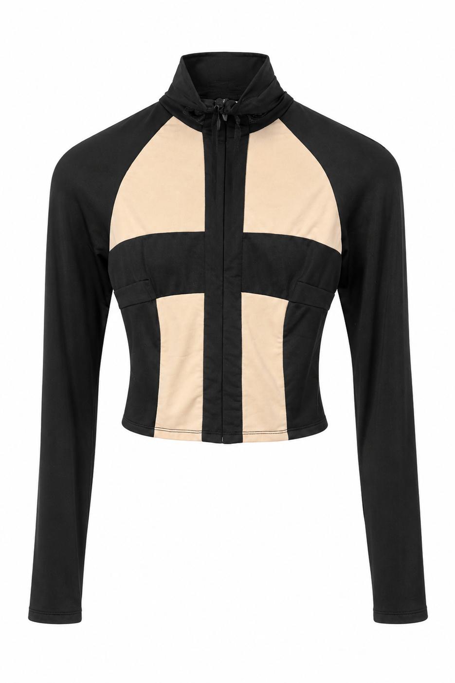 Long Sleeve Jacket with Open Back Detail by LAQUAN SMITH