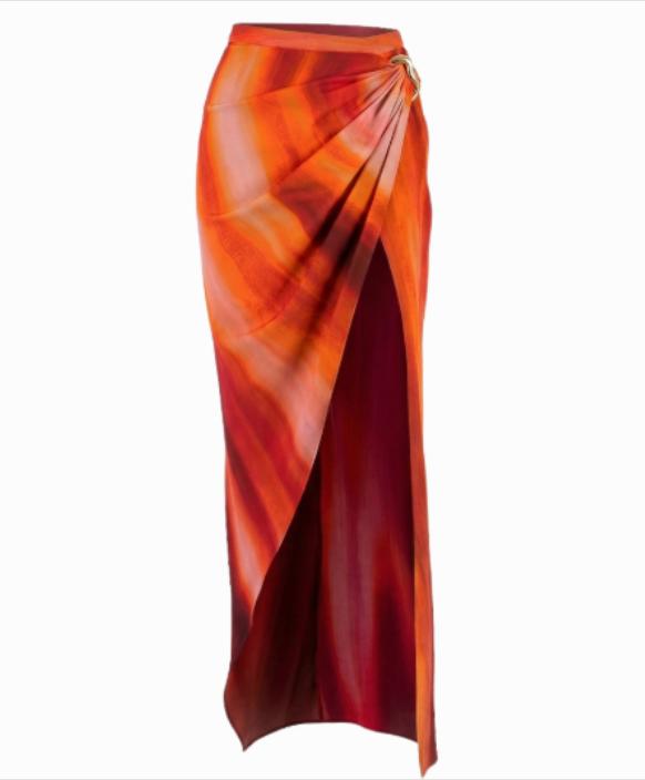 Maxi Skirt with Slit Detail by LAQUAN SMITH