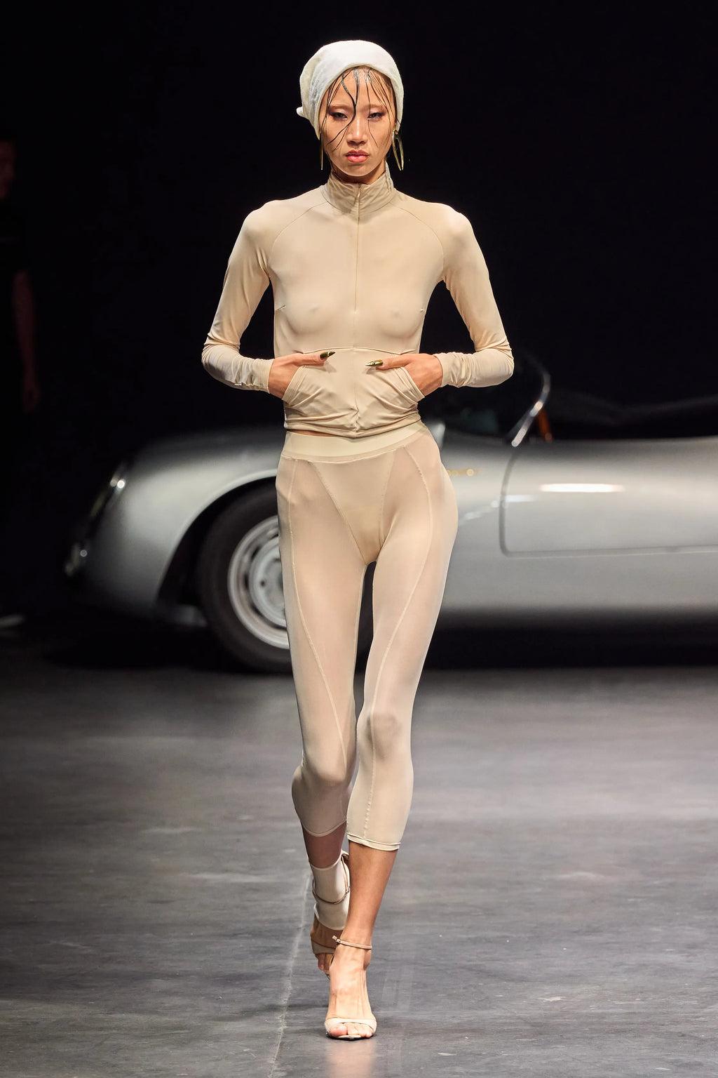 Preorder: LaQuan Smith | Long Sleeve Jacket with Front Zipper by LAQUAN SMITH