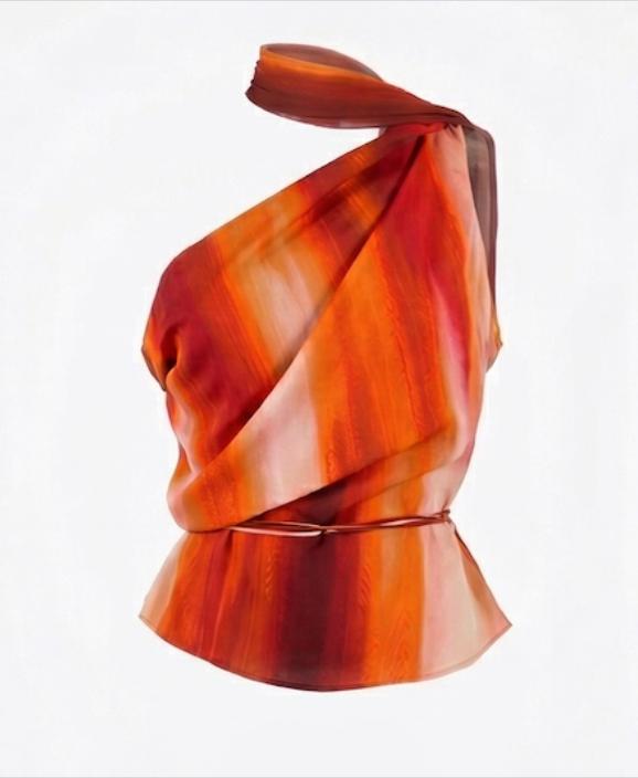 Top with Scarf Detail by LAQUAN SMITH
