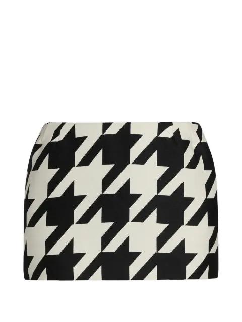 houndstooth low-rise skirt by LAQUAN SMITH