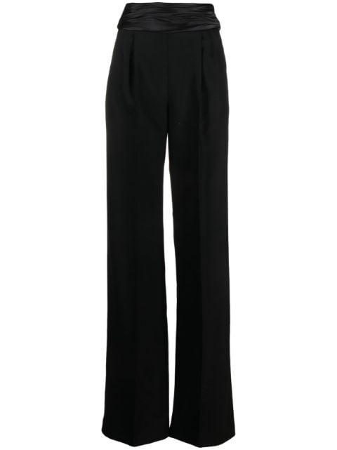 sash-detail tailored wool trousers by LAQUAN SMITH