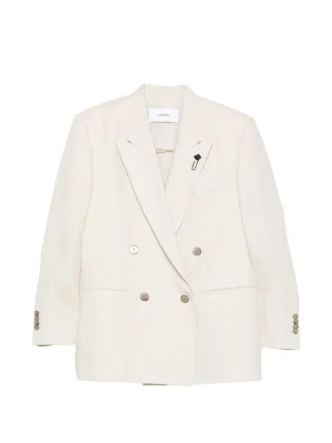 Cameron pin-detail double-breasted blazer by LARDINI