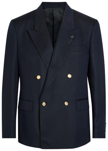 Double-breasted cashmere and wool-blend blazer by LARDINI