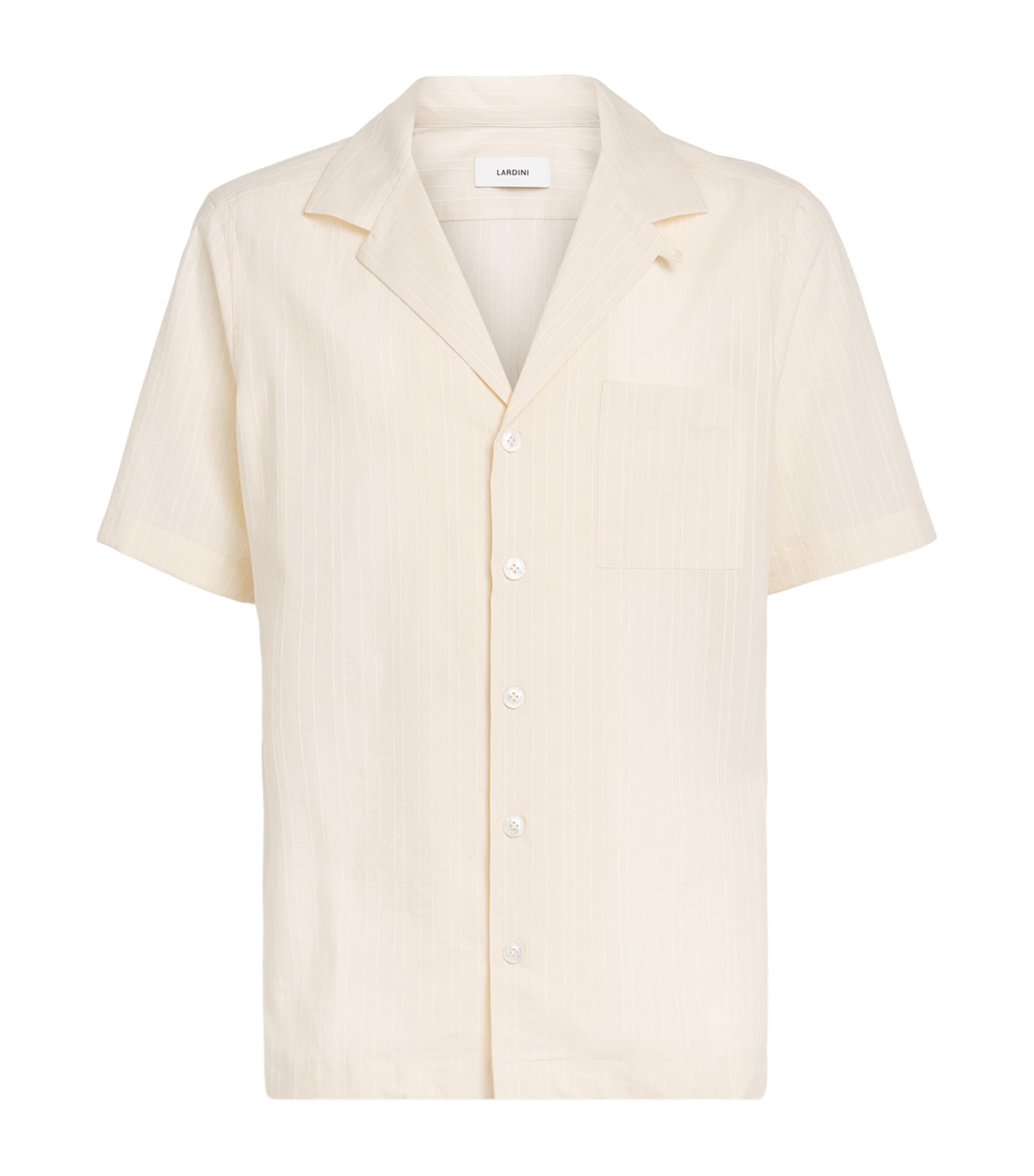 Lardini Cotton Stripe Short-Sleeve Shirt by LARDINI