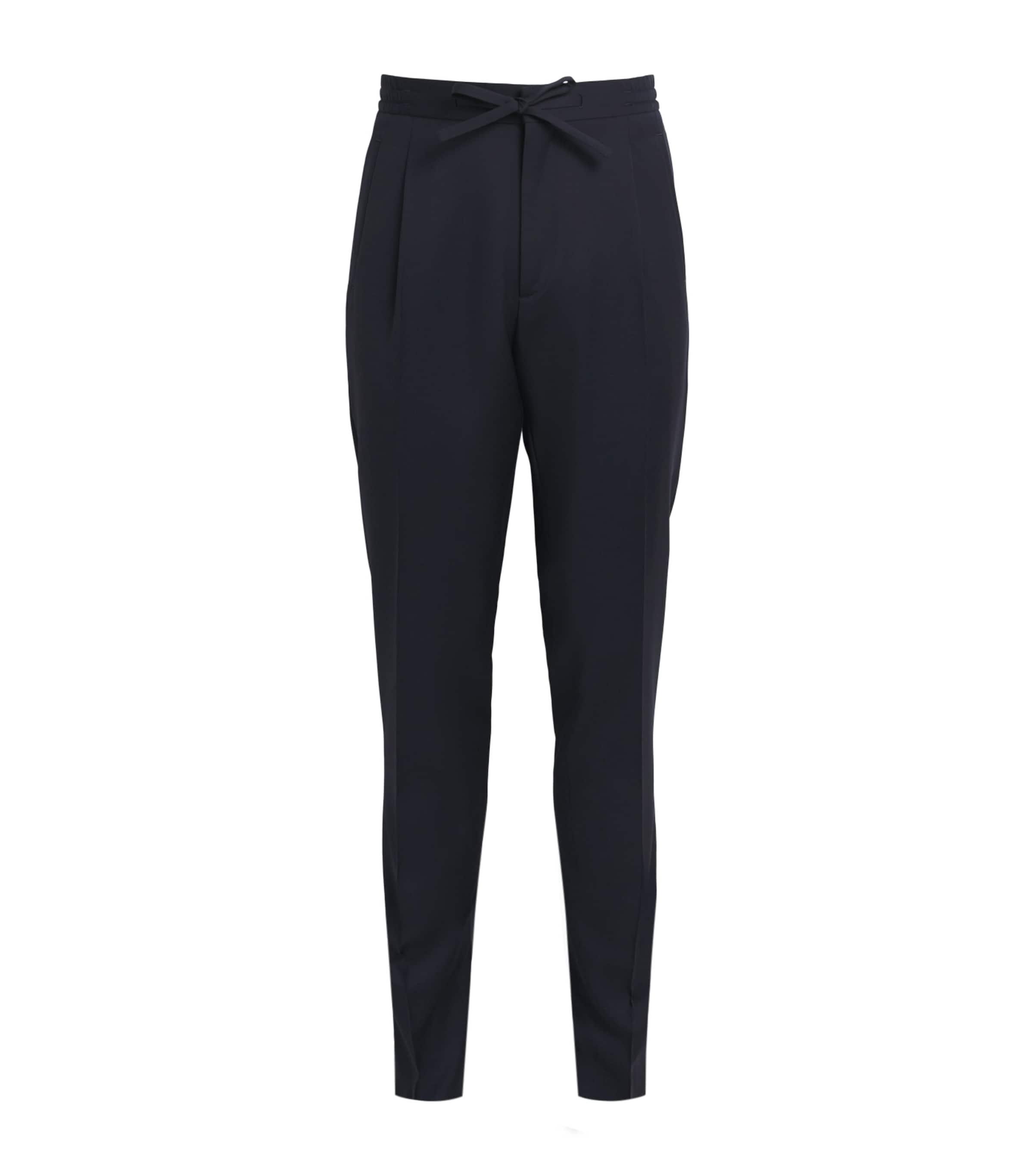 Lardini Wool Drawstring Straight Trousers by LARDINI