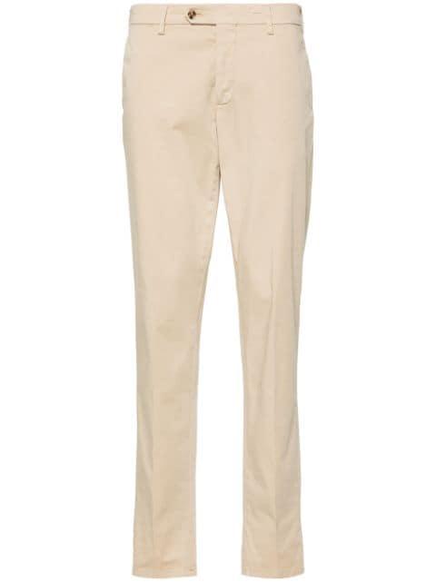 Paris slim-leg chino trousers by LARDINI