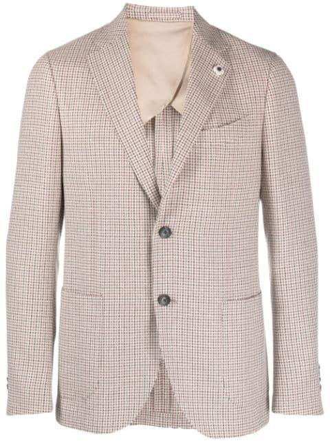 Pota houndstooth-pattern blazer by LARDINI