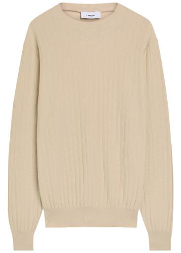 Ribbed fine-knit cotton jumper by LARDINI