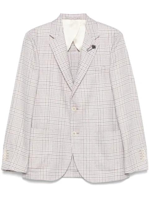 brooch-detail blazer by LARDINI