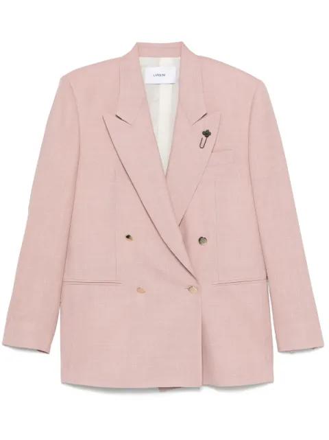 brooch-detail blazer by LARDINI