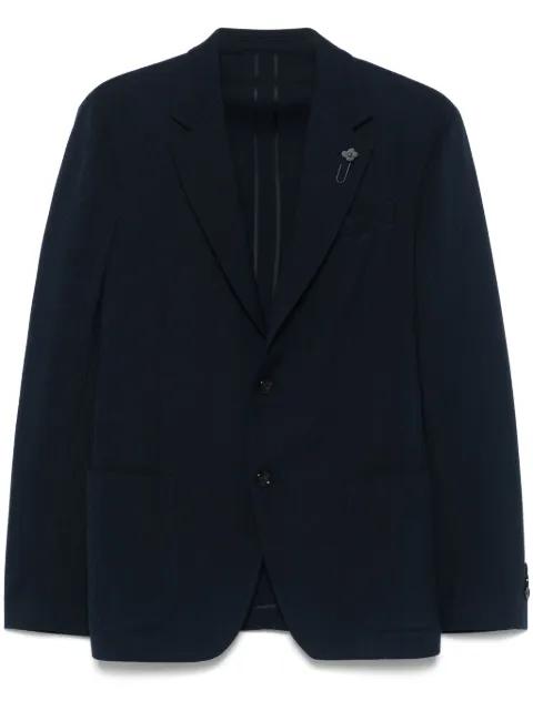 brooch-detail blazer by LARDINI