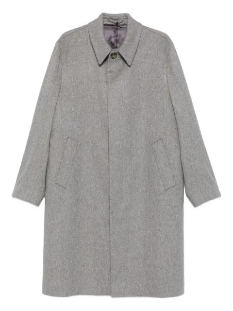 buttoned patch-pocket coat by LARDINI