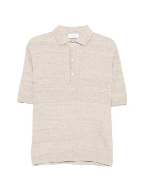 buttoned ribbed polo shirt by LARDINI