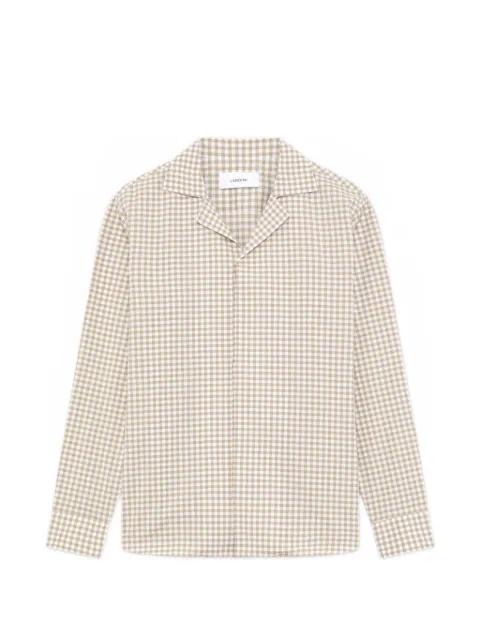 check-pattern cotton shirt by LARDINI