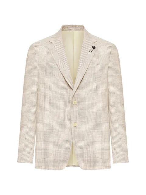check tailored blazer by LARDINI