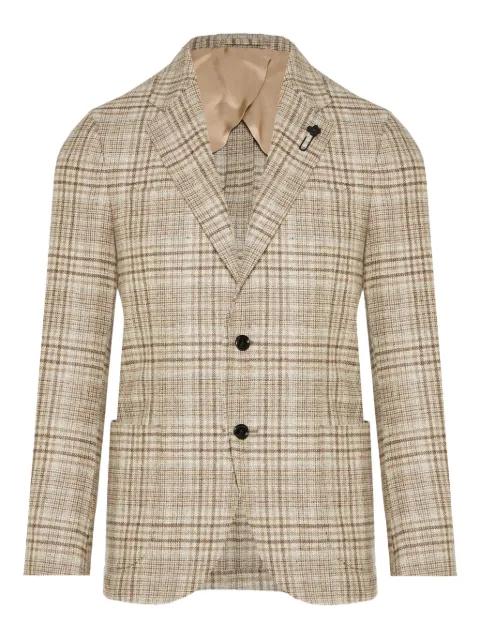 checked two-button blazer by LARDINI