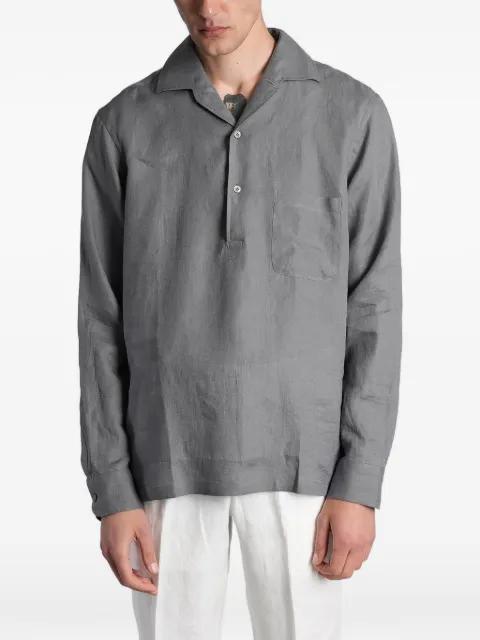 chest-pocket long-sleeve polo shirt by LARDINI