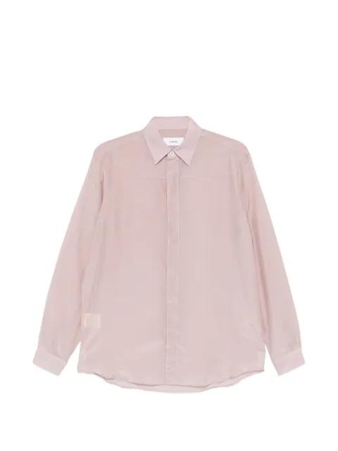 concealed-placket long-sleeve shirt by LARDINI