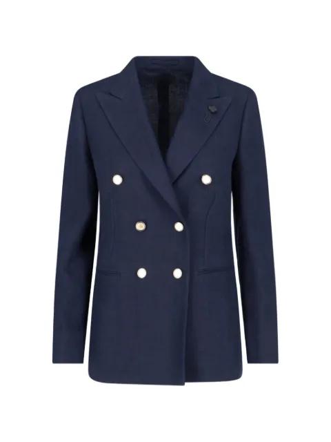 double-breasted button blazer by LARDINI