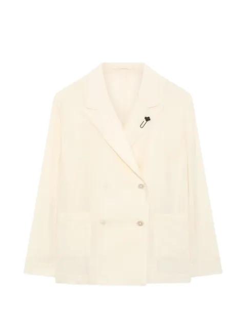 double-breasted deconstructed blazer by LARDINI