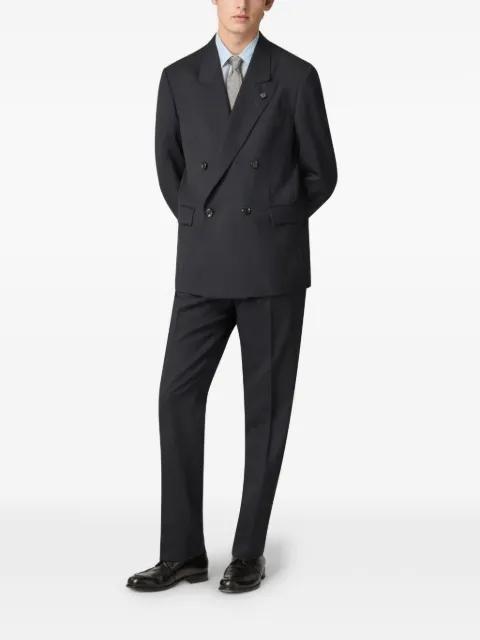 double-breasted herringbone suit by LARDINI