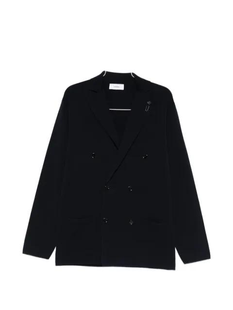 double-breasted pocketed cardigan by LARDINI