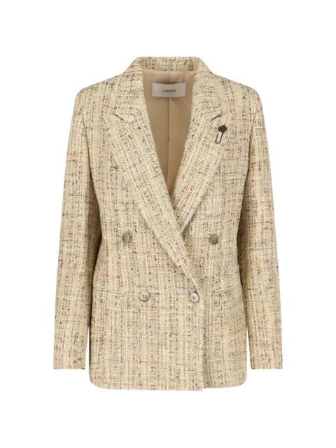 double-breasted textured blazer by LARDINI
