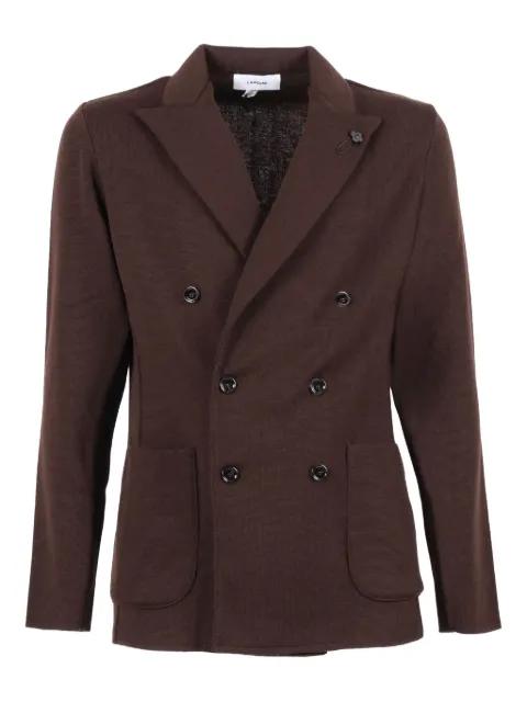 double-breasted wool jacket by LARDINI