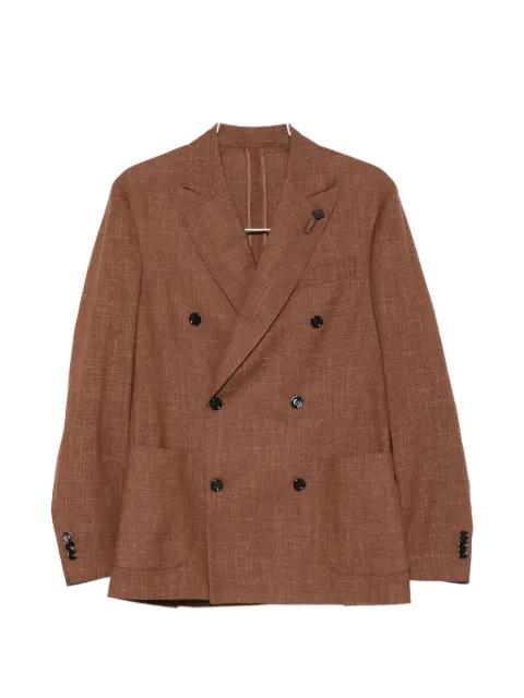 double-breasted wool jacket by LARDINI