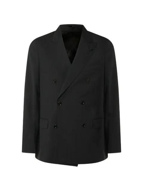 double-breasted wool suit by LARDINI