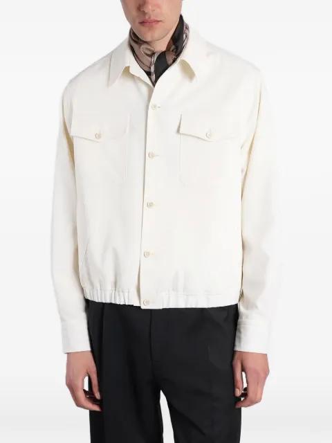 elasticated-hem button-up jacket by LARDINI