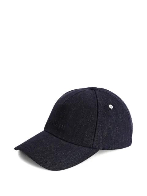 embossed-logo denim-effect baseball cap by LARDINI