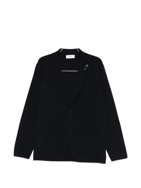 flower-detail pocketed cardigan by LARDINI