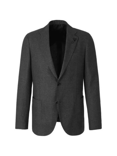 flower-patch single-breasted blazer by LARDINI